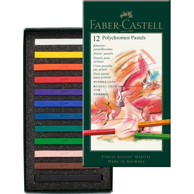 PASTELE SUCHE POLYCHROMOS FABER-CASTELL, 12 KOLORÓW