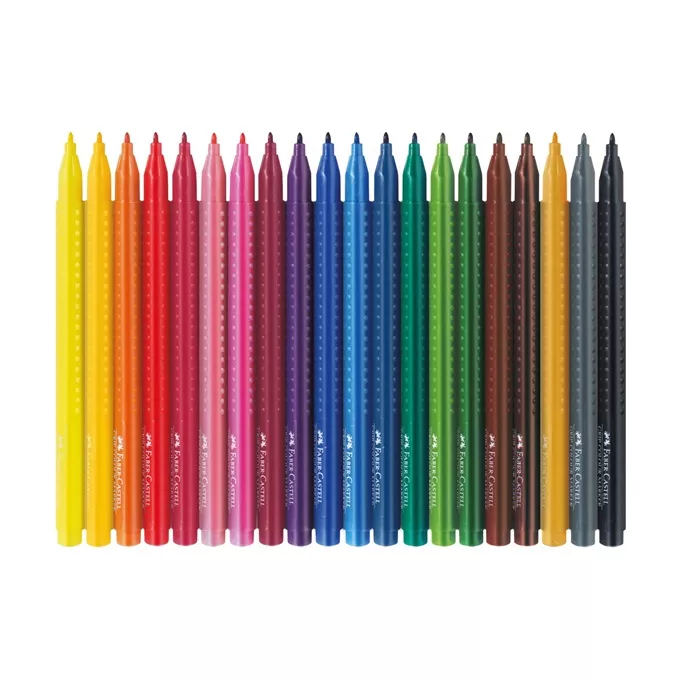 ZESTAW FLAMASTRÓW GRIP FABER-CASTELL, 20 KOLORÓW