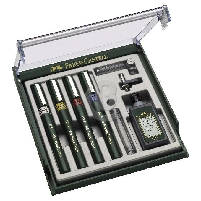TUSZOGRAF KPL.4-KOL. W ETUI PLASTIKOWYM FABER-CASTELL