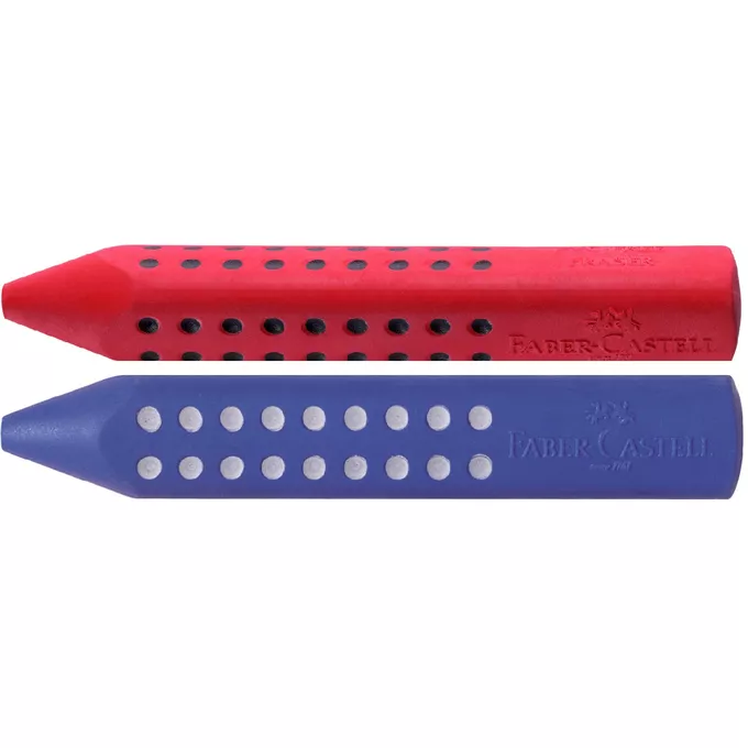 GUMKA DO ŚCIERANIA OŁÓWKÓW GRIP 2001 NIEBIESKA/MALINOWA  FABER CASTELL