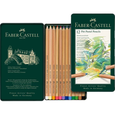 KREDKI PASTELOWE PITT FABER-CASTELL, 12 KOLORÓW