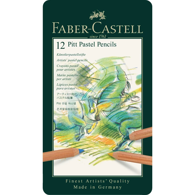 KREDKI PASTELOWE PITT FABER-CASTELL, 12 KOLORÓW