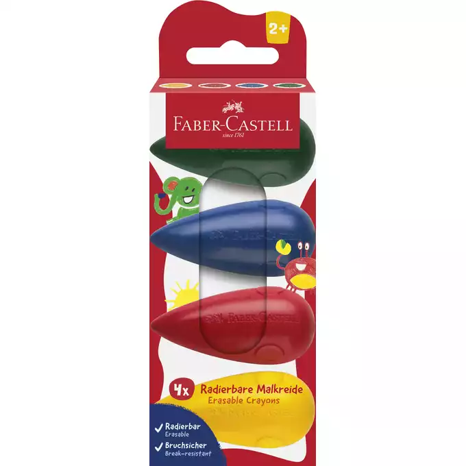 KREDKI ŚWIECOWE DLA NAJMŁODSZYCH FABER-CASTELL, 4 KOLORY