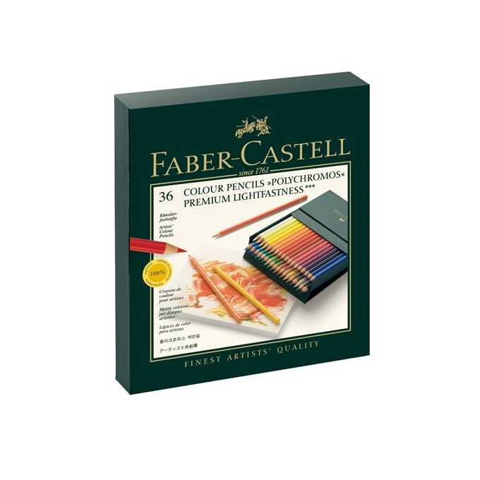 Kredki Polychromos Faber-Castell, 36 kolorów, Studio Box