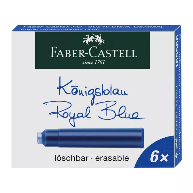 NABOJE ATRAMENTOWE FABER-CASTELL, NIEBIESKIE