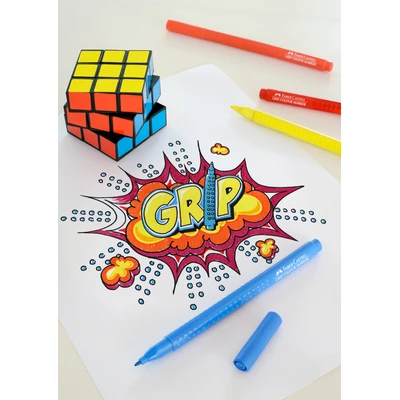 FLAMASTRY GRIP FABER-CASTELL, 10 KOLORÓW
