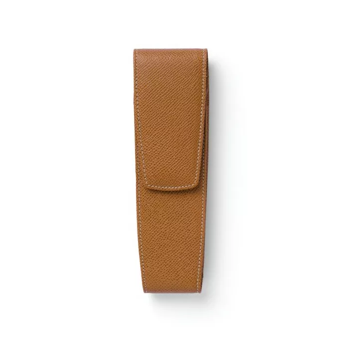 ETUI STANDARDOWE NA 2 PIÓRA, BRĄZOWA SKÓRA FAKTUROWANA GRAF VON FABER-CASTELL