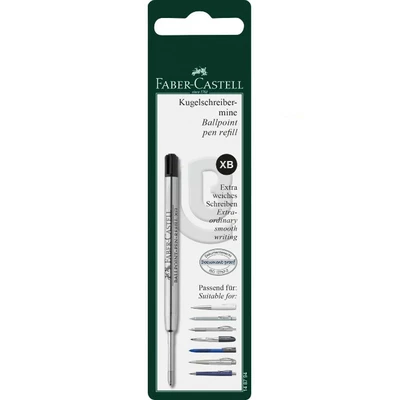 WKŁAD DO DŁUGOPISU NA BLISTRZE XB CZARNY FABER-CASTELL