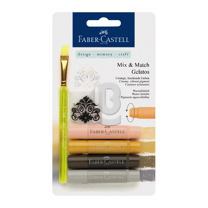 KREDKI GELATOS FABER-CASTELL, 4 KOLORY NATURALNE
