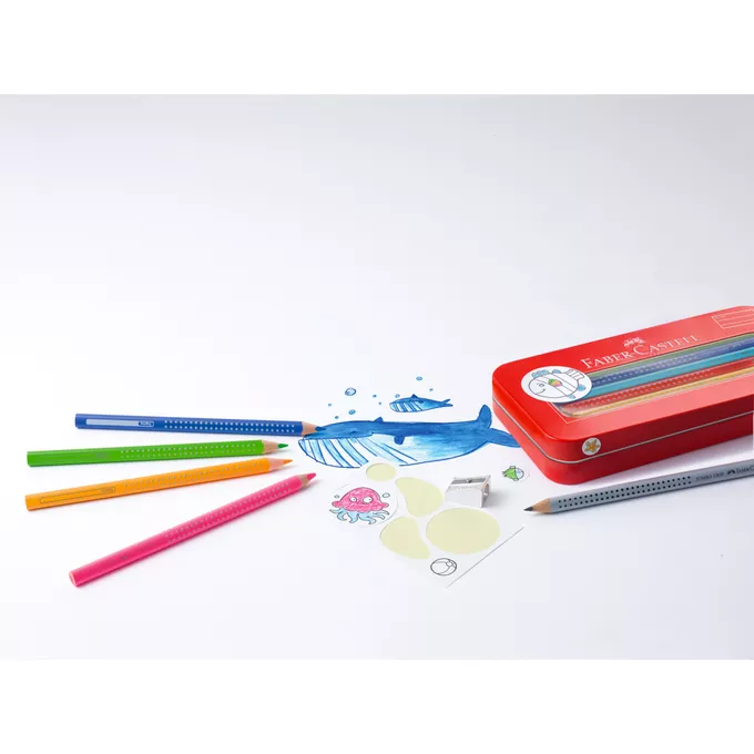 KREDKI JUMBO GRIP NEON FABER-CASTELL, 5 KOLORÓW 