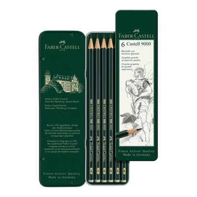ZESTAW 6 OŁÓWKÓW CASTELL 9000 FABER-CASTELL