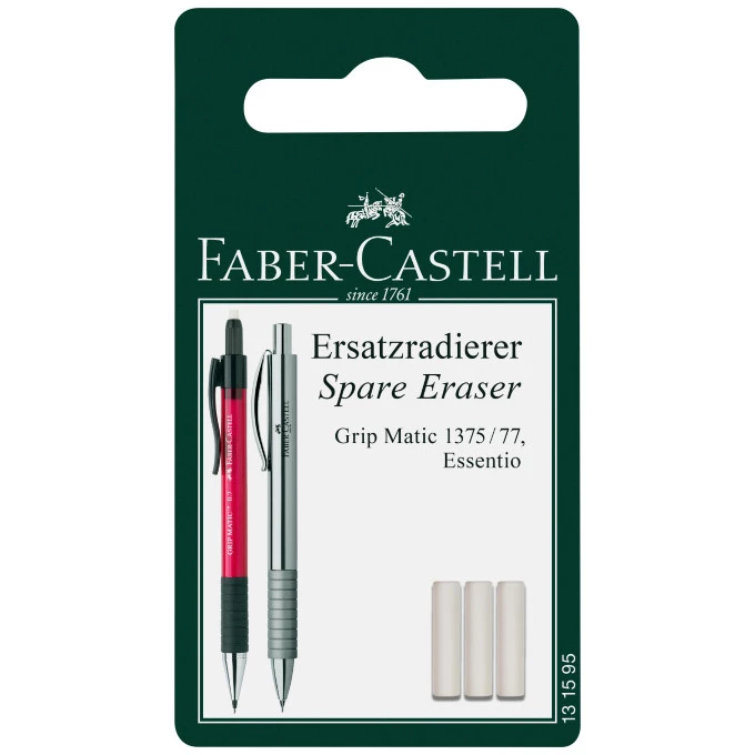 GUMKA ZAPASOWA DO OŁÓWKÓW AUTOMATYCZNYCH GRIP MATIC FABER-CASTELL, 3 SZTUKI
