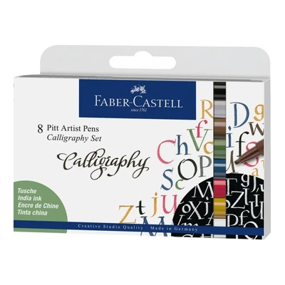 ZESTAW 8 PISAKÓW PITT ARTIST PEN FABER-CASTELL DO KALIGRAFII