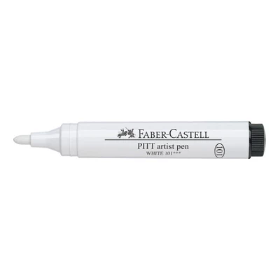 PISAK PITT ARTIST PEN BIG BRUSH 2,5 MM FABER-CASTELL, 101 BIAŁY