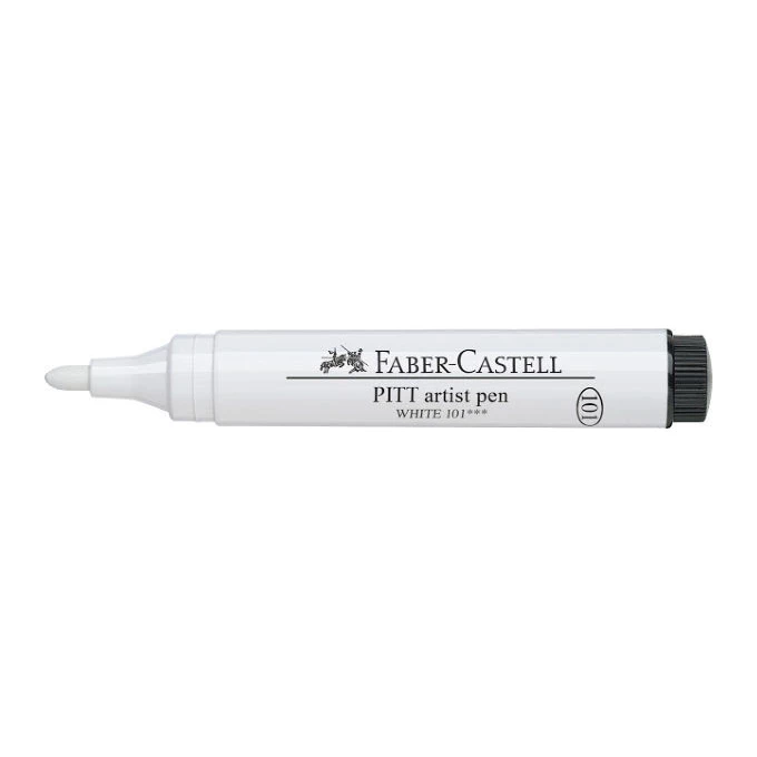 PISAK PITT ARTIST PEN BIG BRUSH 2,5 MM FABER-CASTELL, 101 BIAŁY