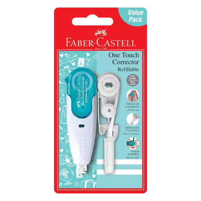 KOREKTOR W TAŚMIE ONE TOUCH FABER-CASTELL + ZAPASOWY WKŁAD