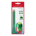 ZESTAW GRIP 2001 FABER-CASTELL - 2 OŁÓWKI + TEMPERÓWKA Z GUMKĄ