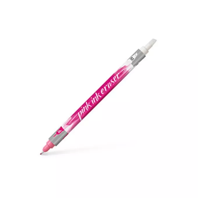  WYMAZYWACZ DO ATRAMENTU M Z RÓŻOWĄ KOŃCÓWKĄ KORYGUJĄCĄ F FABER-CASTELL