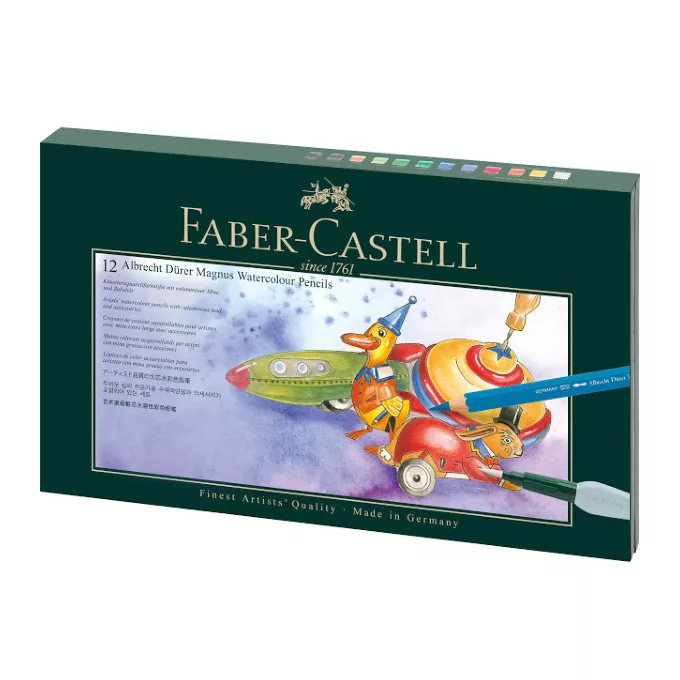 ZESTAW PREZENTOWY: KREDKI ALBRECHT DURER MAGNUS I AKCESORIA FABER-CASTELL, 16 ELEMENTÓW