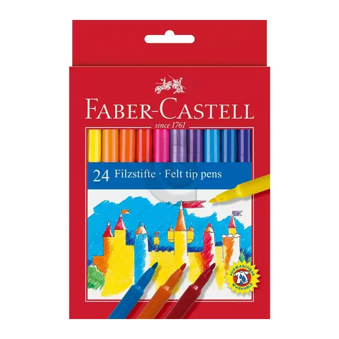 FLAMASTRY ZAMEK 24 KOL. OPAKOWANIE KARTONOWE FABER-CASTELL