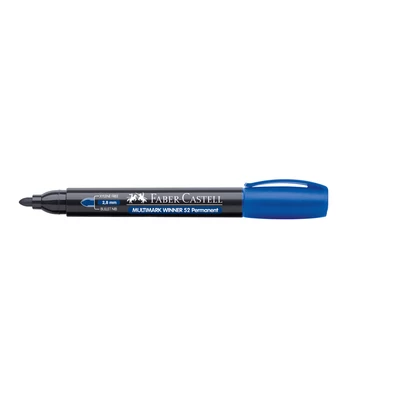 MARKER PERMANENTNY WINNER 52 FABER-CASTELL, KOŃCÓWKA OKRĄGŁA NIEBIESKI