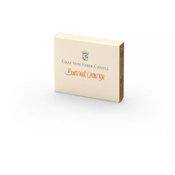 NABOJE DO PIÓRA GRAF VON FABER-CASTELL, 6 SZTUK, KOLOR BURNED ORANGE (pomarańczowy)