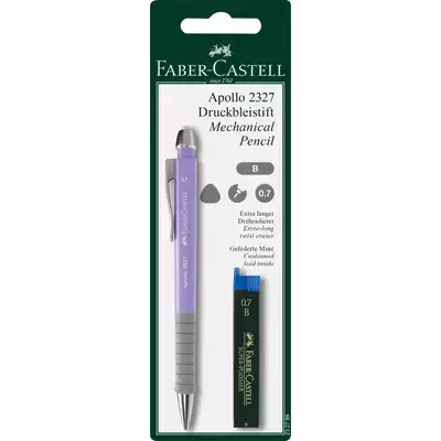 OŁÓWEK AUTOMATYCZNY APOLLO 0,7mm FABER-CASTELL + WKŁADY BLISTER