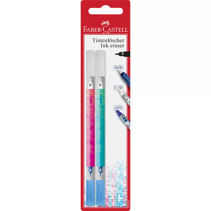 WYMAZYWACZ DO ATRAMENTU FABER-CASTELL F, 2 SZTUKI NA BLISTRZE