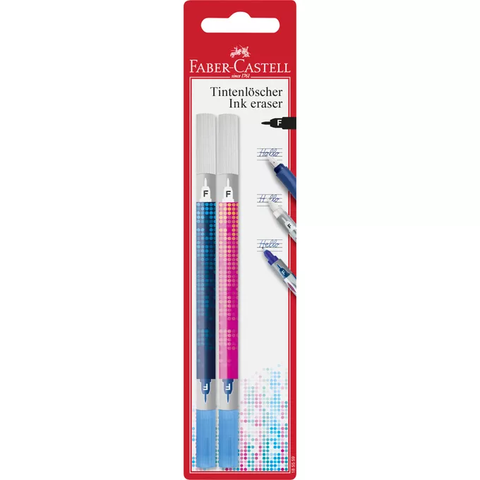 WYMAZYWACZ DO ATRAMENTU FABER-CASTELL F, 2 SZTUKI NA BLISTRZE