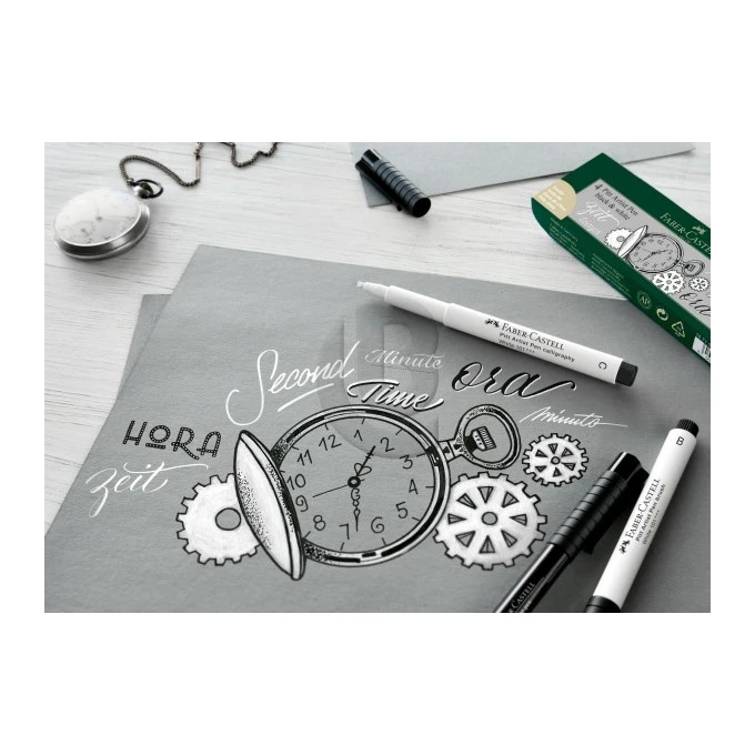 PISAK PITT ARTIST PEN BRUSH FABER-CASTELL, BIAŁY