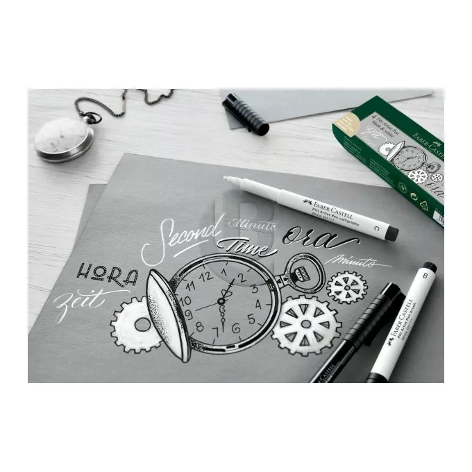 PISAK PITT ARTIST PEN 1,5 MM FABER-CASTELL, BIAŁY