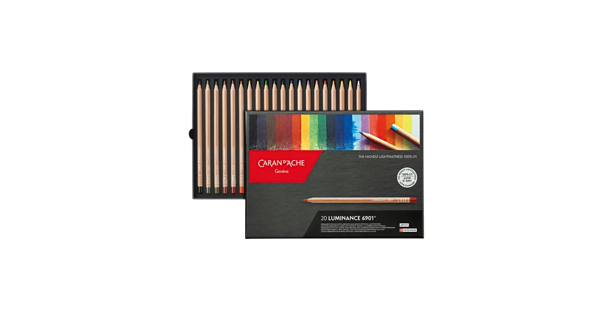 CARAN D'ACHE LUMINANCE 6901 20本セット Kredki artystyczne Luminance 6901 Caran d'Ache - zestaw 76