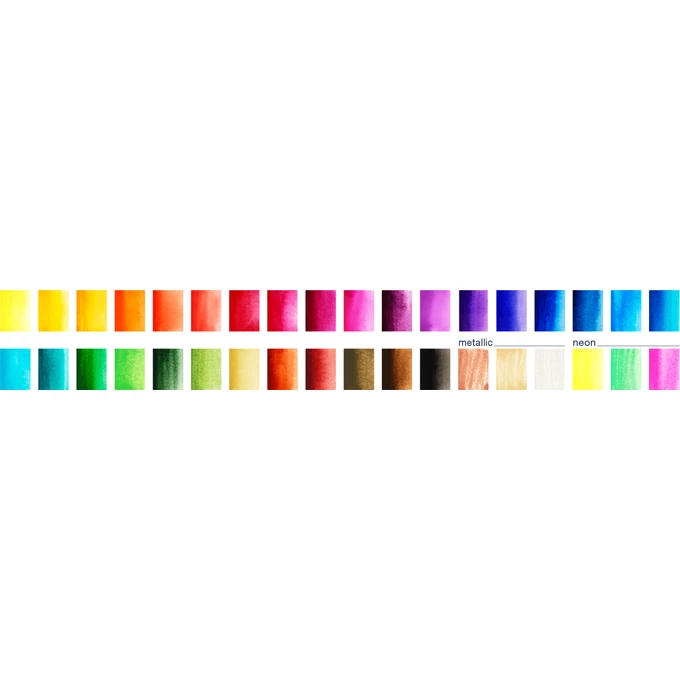 FARBY AKWARELOWE W KOSTKACH CREATIVE STUDIO FABER-CASTELL, 36 KOLORÓW + PĘDZELEK AKWARELOWY