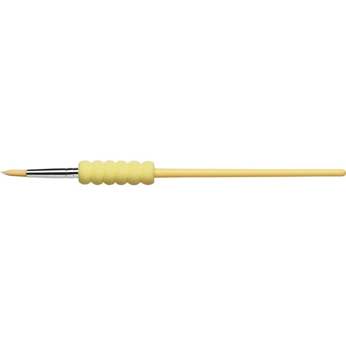 PĘDZLE SZKOLNE Z MIĘKKIM UCHWYTEM FABER-CASTELL KOLORY PASTELOWE, 4 RODZAJE 