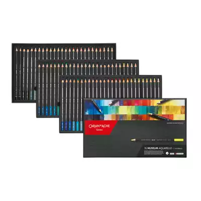Kredki akwarelowe Caran d'Ache Museum Aquarelle, 76 kolorów + 2 ołówki