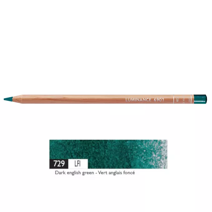 Kredka Caran d'Ache Luminance 6901, 729 Dark English Green - Ciemna Angielska Zieleń