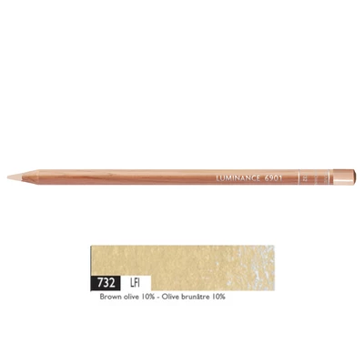 Kredka Caran d'Ache Luminance 6901, 732 Brown Olive 10% - Oliwkowy brąz 10%
