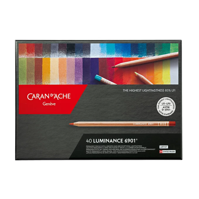 Kredki Caran d'Ache Luminance 6901, 40 kolorów
