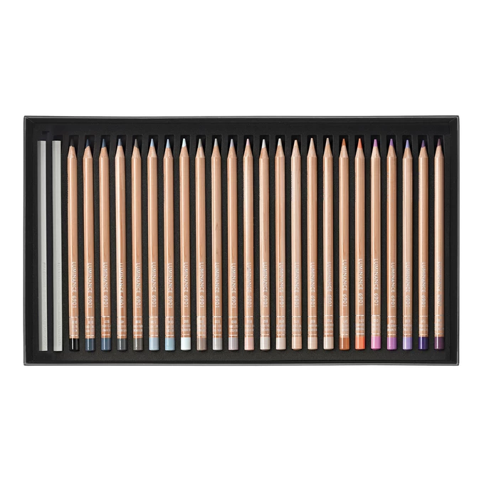 Kredki Caran d'Ache Luminance 6901, 76 kolorów + 2 kredki bledujące