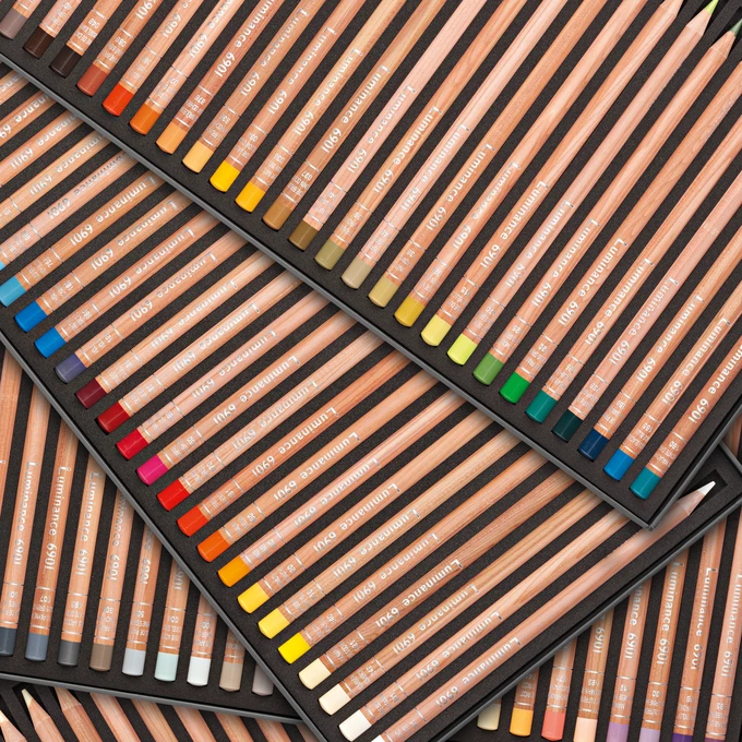 Kredki Caran d'Ache Luminance 6901, 76 kolorów + 2 kredki bledujące