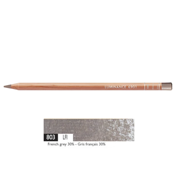 Kredka Caran d'Ache Luminance 6901, 803 French Grey 30% - Francuska Szarość 30%