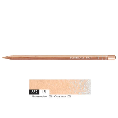 Kredka Caran d'Ache Luminance 6901, 832 Brown Ochre 10% - Brązowa Ochra 10%