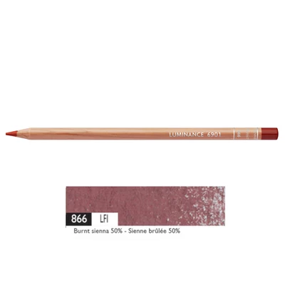Kredka Caran d'Ache Luminance 6901, 866 Burnt Sienna 50% - Palona Siena 50%