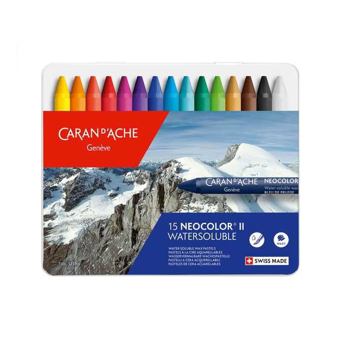 Pastele woskowe Neocolor II Caran d'Ache, 15 kolorów