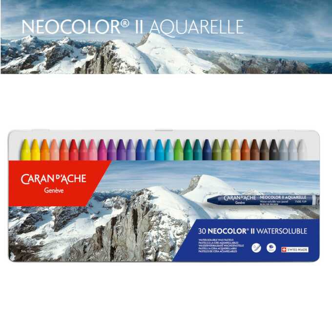 Pastele woskowe Neocolor II Caran d'Ache, 30 kolorów