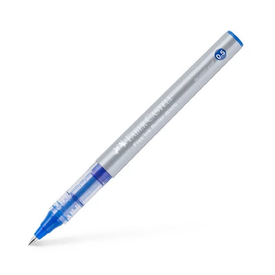 4 CIENKOPISY KULKOWE FREE INK FABER-CASTELL 0.5 MM, NIEBIESKI + CZARNY + CZERWONY + ZIELONY