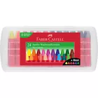 KREDKI WOSKOWE TRÓJKĄTNE FABER-CASTELL, 24 KOLORY