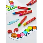 KREDKI WOSKOWE TRÓJKĄTNE FABER-CASTELL, 24 KOLORY