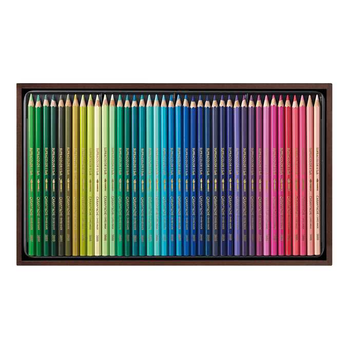 Kredki Supracolor Soft Caran d’Ache, 80 kolorów w drewnianej kasecie