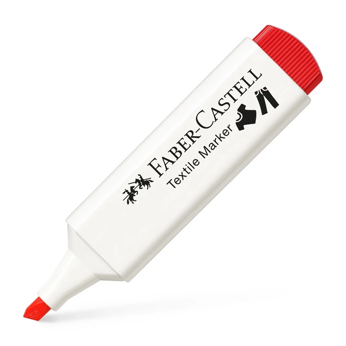 MARKER DO TKANIN FABER-CASTELL, CZERWONY